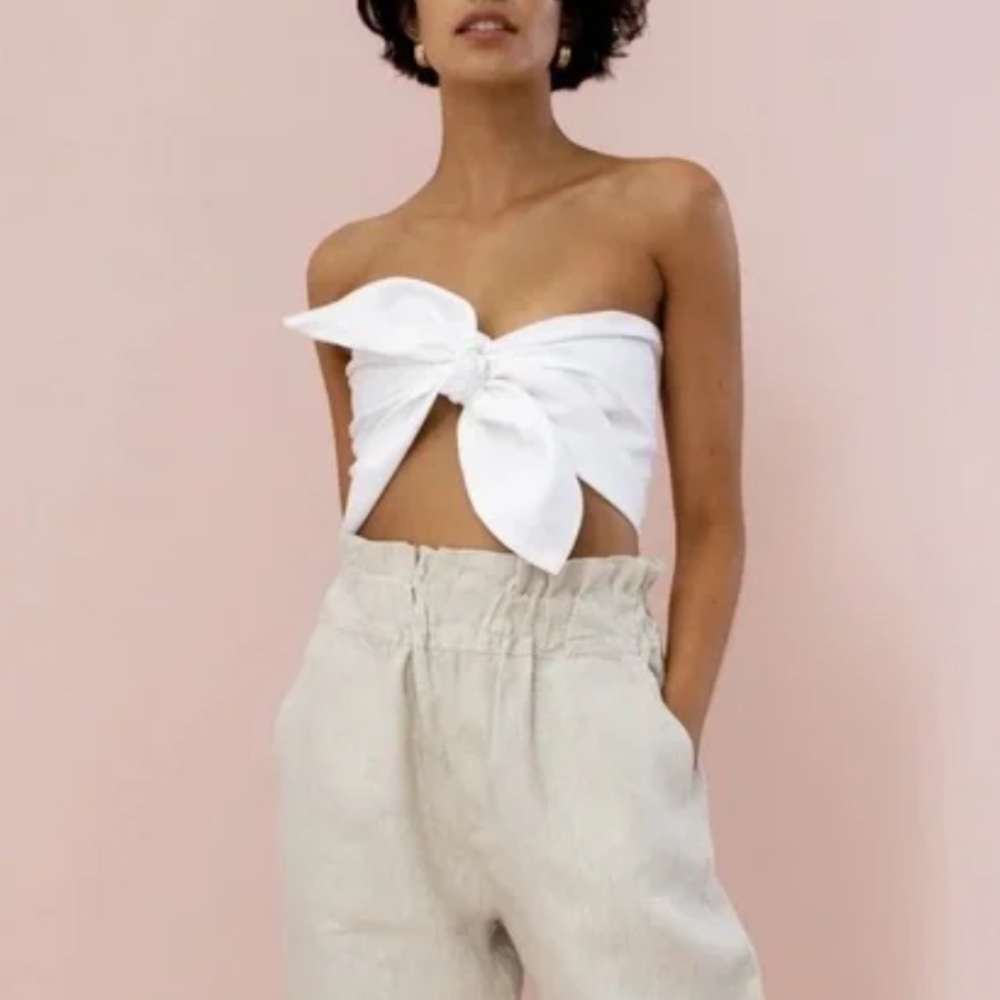 Posse Micky Bandeau top white One size